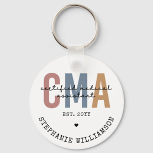 Aangepaste CMA Certified Medical Assistant Sleutelhanger