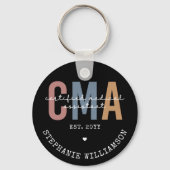 Aangepaste CMA Certified Medical Assistant Sleutelhanger (Voorkant)