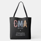 Aangepaste CMA Certified Medical Assistant Tote Bag (Achterkant)