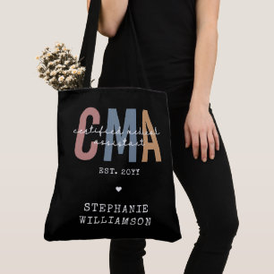 Aangepaste CMA Certified Medical Assistant Tote Bag