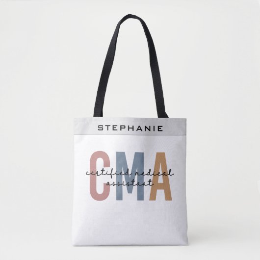 Aangepaste CMA Certified Medical Assistant Tote Bag (Voorkant)
