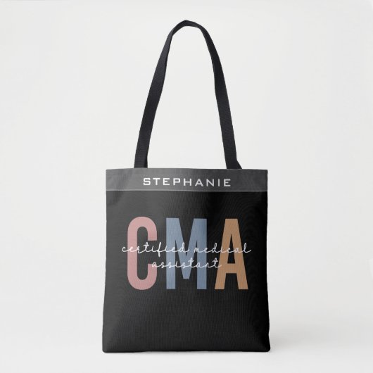 Aangepaste CMA Certified Medical Assistant Tote Bag (Voorkant)