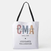 Aangepaste CMA Certified Medical Assistant Tote Bag (Achterkant)