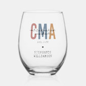 Aangepaste CMA Certified Medical Assistant Wijnglas Zonder Voet (Voorkant)