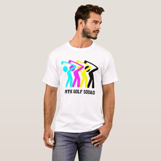 Aangepaste CMYK GOLF T-shirt (Voorkant volledig)