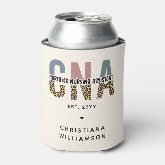 Aangepaste CNA Certified Nursing Assistant-cadeaus Blikjeskoeler (Blikje Voorkant)