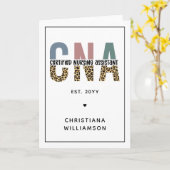 Aangepaste CNA Certified Nursing Assistant-cadeaus Kaart (Gele Bloem)