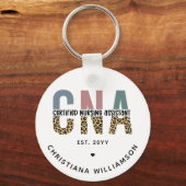 Aangepaste CNA Certified Nursing Assistant-cadeaus Sleutelhanger (Voorkant)