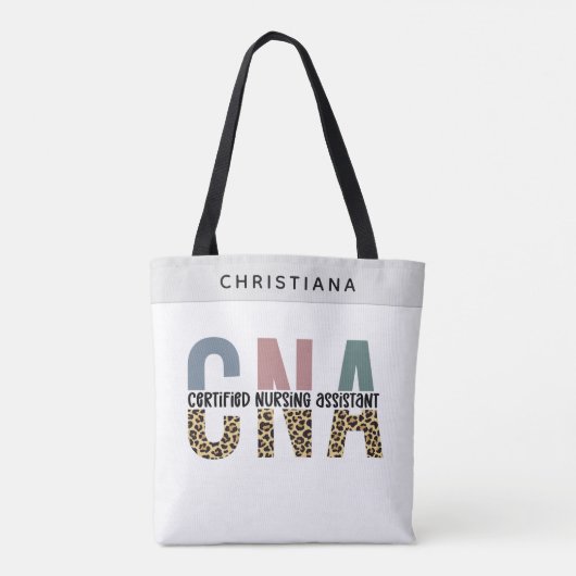 Aangepaste CNA Certified Nursing Assistant-cadeaus Tote Bag (Achterkant)