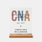 Aangepaste CNA Retro Certified Nursing Assistant-c Acryl Bord (Voorkant)