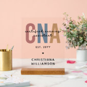 Aangepaste CNA Retro Certified Nursing Assistant-c Acryl Bord (Huwelijk)