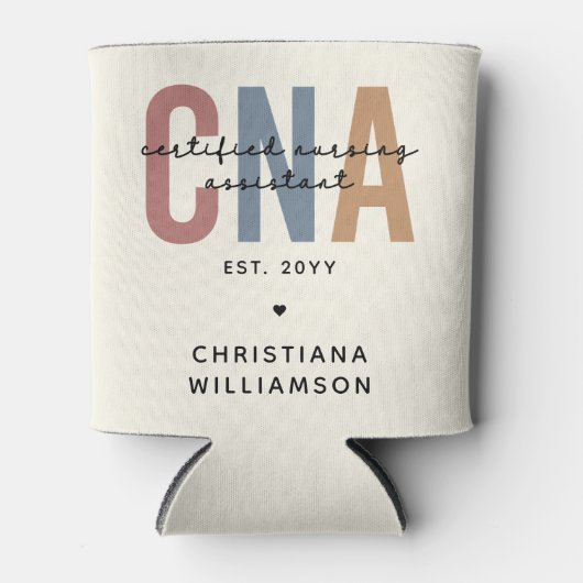 Aangepaste CNA Retro Certified Nursing Assistant-c Blikjeskoeler (Voorkant)