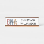 Aangepaste CNA Retro Certified Nursing Assistant-c Bureau Naambordje (Voorkant)