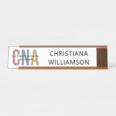 Aangepaste CNA Retro Certified Nursing Assistant-c Bureau Naambordje (Voorkant)