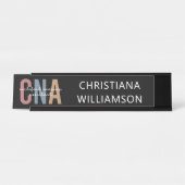 Aangepaste CNA Retro Certified Nursing Assistant-c Bureau Naambordje (Voorkant)