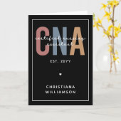 Aangepaste CNA Retro Certified Nursing Assistant-c Kaart (Gele Bloem)