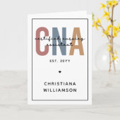 Aangepaste CNA Retro Certified Nursing Assistant-c Kaart (Gele Bloem)