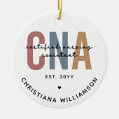 Aangepaste CNA Retro Certified Nursing Assistant-c Keramisch Ornament (Voorkant)