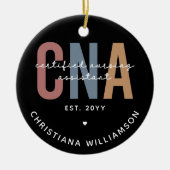 Aangepaste CNA Retro Certified Nursing Assistant-c Keramisch Ornament (Voorkant)