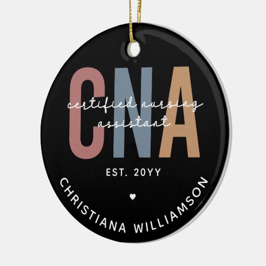 Aangepaste CNA Retro Certified Nursing Assistant-c Keramisch Ornament (Links)