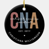 Aangepaste CNA Retro Certified Nursing Assistant-c Keramisch Ornament (Achterkant)