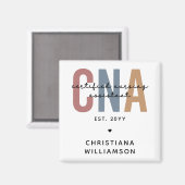 Aangepaste CNA Retro Certified Nursing Assistant-c Magneet (Voorkant / Achterkant)