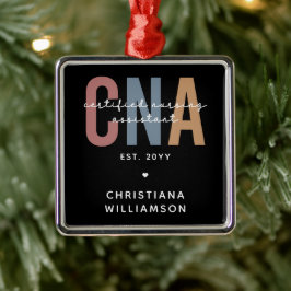 Aangepaste CNA Retro Certified Nursing Assistant-c Metalen Ornament