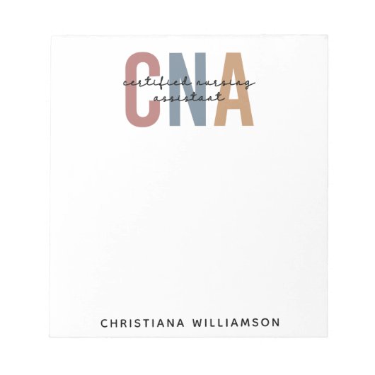 Aangepaste CNA Retro Certified Nursing Assistant-c Notitieblok (Voorkant)