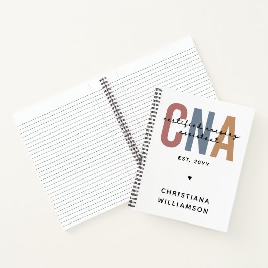 Aangepaste CNA Retro Certified Nursing Assistant-c Notitieboek (Binnen)
