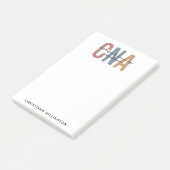 Aangepaste CNA Retro Certified Nursing Assistant-c Post-it® Notes (Schuin)