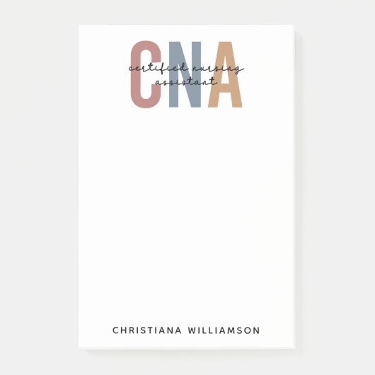 Aangepaste CNA Retro Certified Nursing Assistant-c Post-it® Notes (Voorkant)