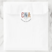 Aangepaste CNA Retro Certified Nursing Assistant-c Ronde Sticker (Tas)