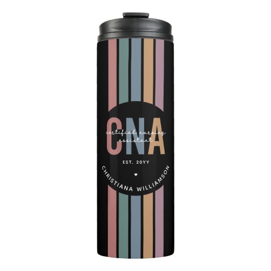 Aangepaste CNA Retro Certified Nursing Assistant-c Thermosbeker (Voorkant)