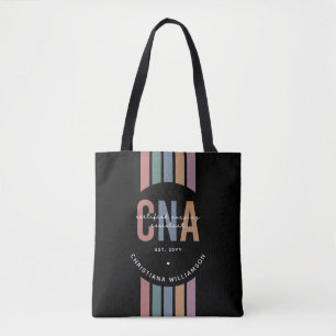 Aangepaste CNA Retro Certified Nursing Assistant-c Tote Bag