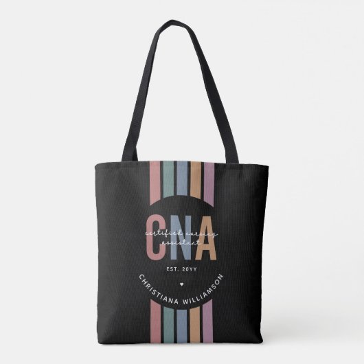 Aangepaste CNA Retro Certified Nursing Assistant-c Tote Bag (Achterkant)
