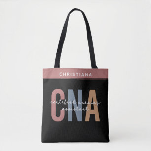 Aangepaste CNA Retro Certified Nursing Assistant-c Tote Bag
