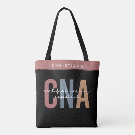 Aangepaste CNA Retro Certified Nursing Assistant-c Tote Bag (Achterkant)