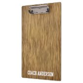 Aangepaste coach klembord op Faux-houten achtergro (Links)