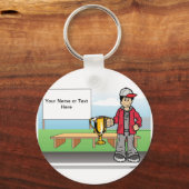 Aangepaste coach - Mannelijke Cartoon Sleutelhanger (Voorkant)