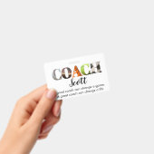 Aangepaste coachnaam T-Shirt Badge (Handheld)