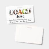 Aangepaste coachnaam T-Shirt Badge (Voor- en achterkant)