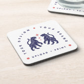 Aangepaste coaster set | Uw ontwerp upload coaster Bier Onderzetter (Linkerzijde)