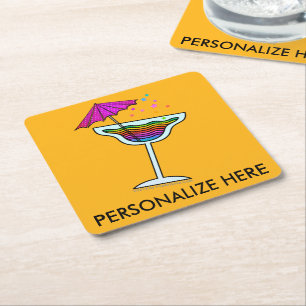 AANGEPASTE COASTERS - MARGARITA ONTWERP KARTONNEN ONDERZETTERS