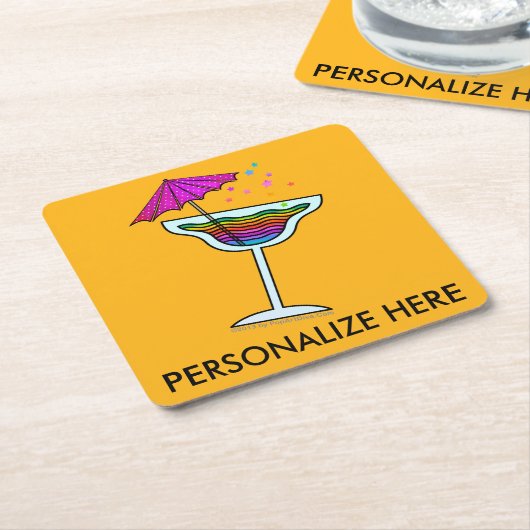 AANGEPASTE COASTERS - MARGARITA ONTWERP KARTONNEN ONDERZETTERS (Schuin)
