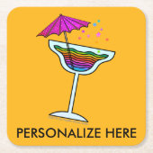 AANGEPASTE COASTERS - MARGARITA ONTWERP KARTONNEN ONDERZETTERS (Voorkant)