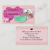 Aangepaste coating.Baking.Bakery.Aangepaste tekst Visitekaartje (Voorkant / Achterkant)