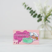 Aangepaste coating.Baking.Bakery.Aangepaste tekst Visitekaartje (Staand voorkant)