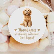 Aangepaste Cockapoo Dog bruiloft gunst Stickers