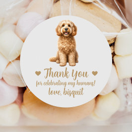 Aangepaste Cockapoo Dog bruiloft gunst Stickers