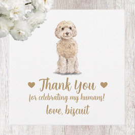 Aangepaste Cockapoo Dog Wedding Favoriete Labels